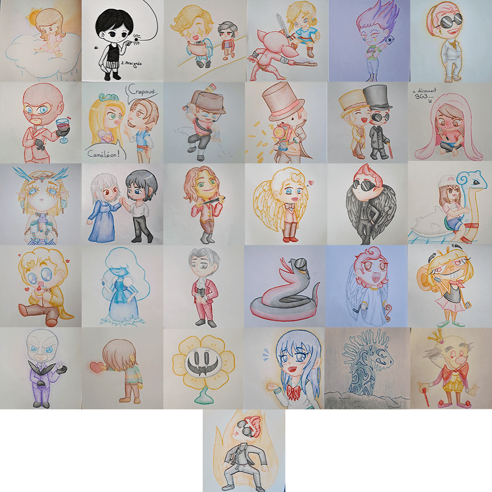 Mosaïsue des 31 dessins