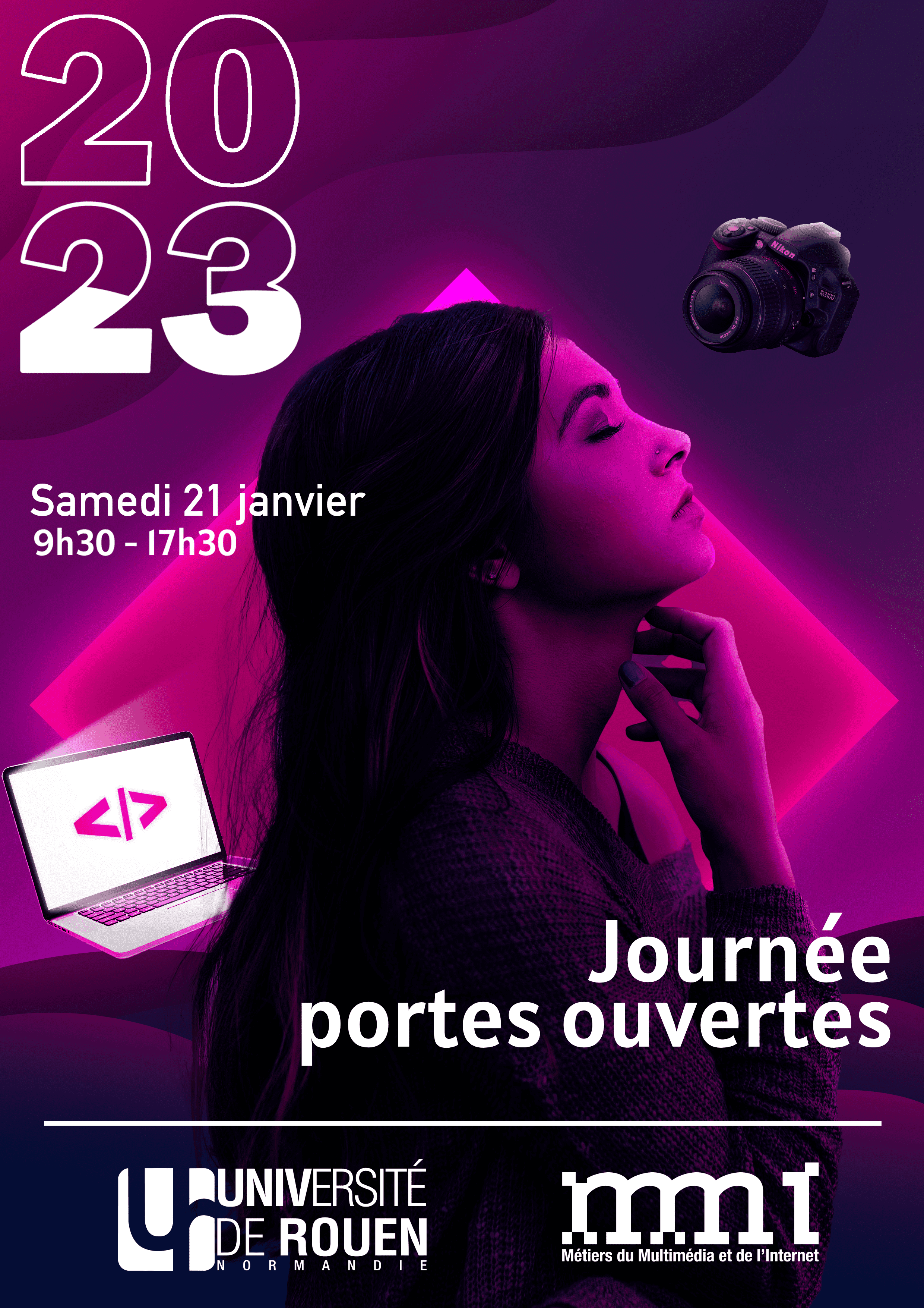Affiche porte-ouverte IUT Elbeuf
