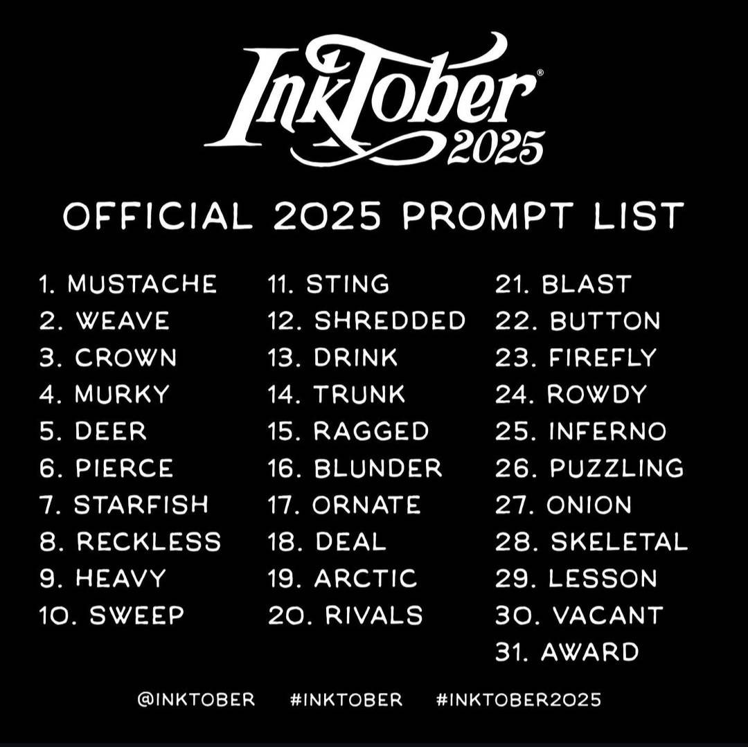 Thèmes Inktober 2024