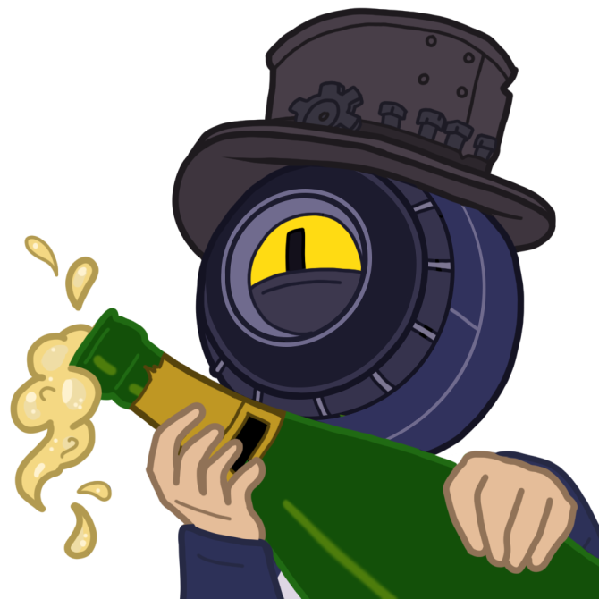 Emoticone champagne