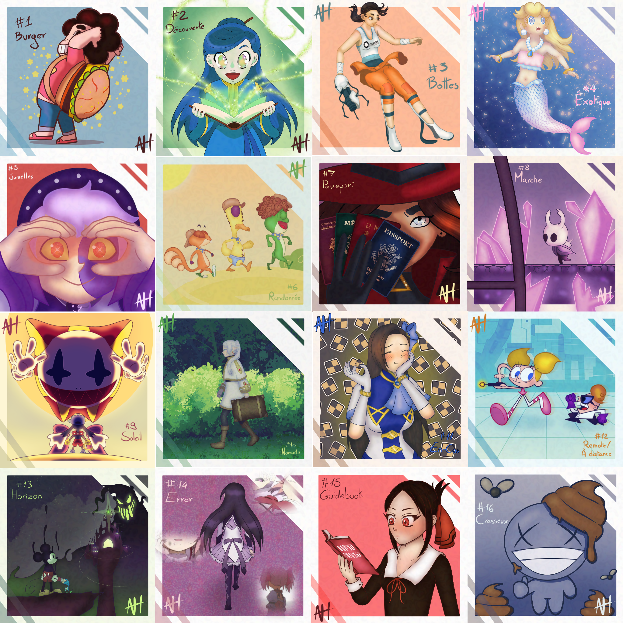 Mosaïque des 31 dessins
